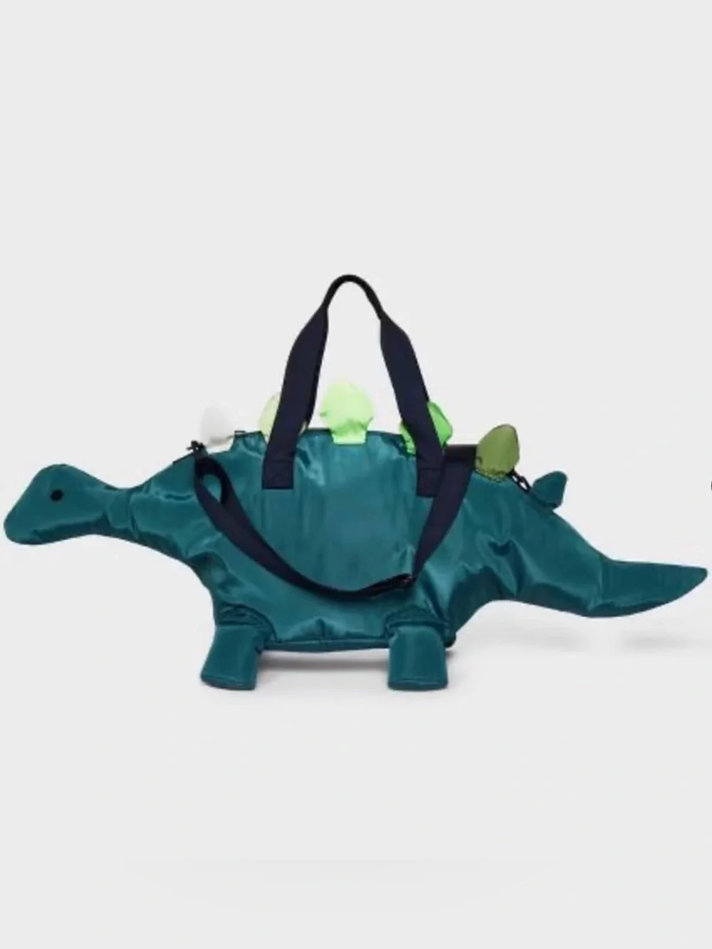 Kids Dino-Shaped Teal Carry Bag - Playful Shoulder Tote